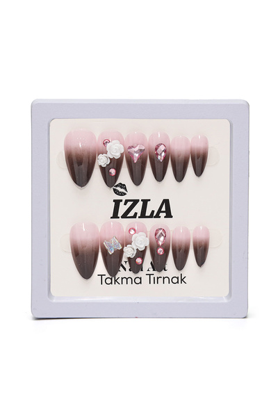 İzla 12'li Taşlı Takma Tırnak No:2