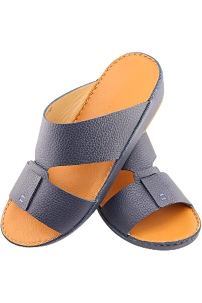 Alnahham A E T Arabic Sandals For Men, Outdoor Mens Slippers,Flip Flops Open Toe, Genuine Leather with Buckle