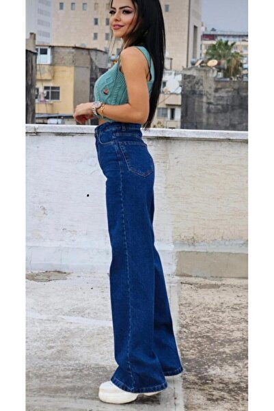 LA TUBA New Season High Waist Loose Wide Leg Women's Palazzo Jeans