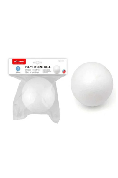 MOTARRO كرات إسفنجية بيضاء من البوليسترين مقاس 120 مم (ME001-120) - للحرف اليدوية، والأعمال اليدوية، والنمذجة، وزينة عيد الميلاد