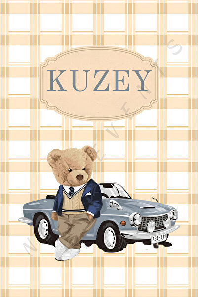 Nice events Teddy arabalı karşılama panosu 75x50 kişiselleştirilebilir