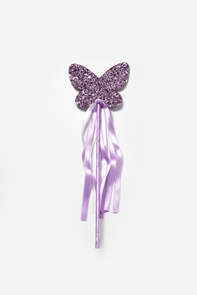 Le Mabelle Baston de petrecere cu ciucuri cu figură de fluture liliac