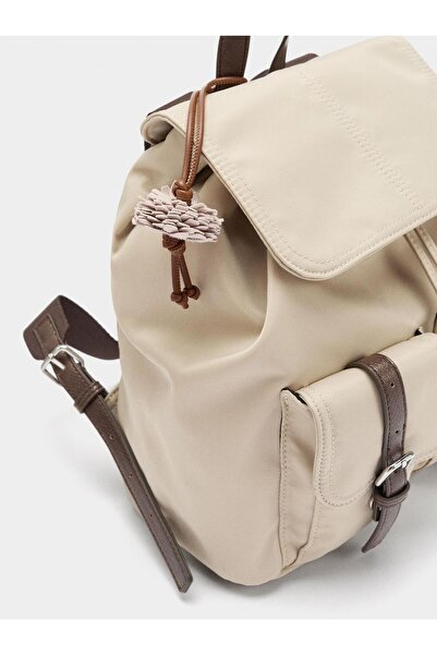 PARFOIS Charm'lı Teknik Kumaş Sırt Çantası