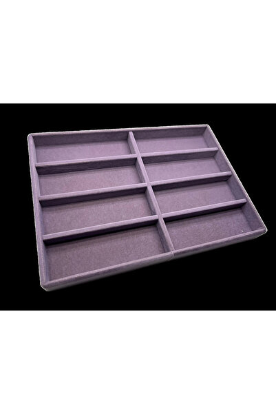 MeGass Dekor New York Model Suede Fabric Lilac Color 34/24 cm Compartmentaliz...