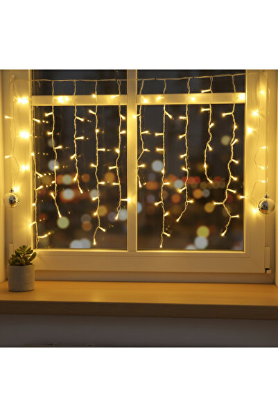 ORBUS ستارة إضاءة LED - 125 مصباح LED أصفر، مع منفذ USB، ستارة إضاءة زخرفية