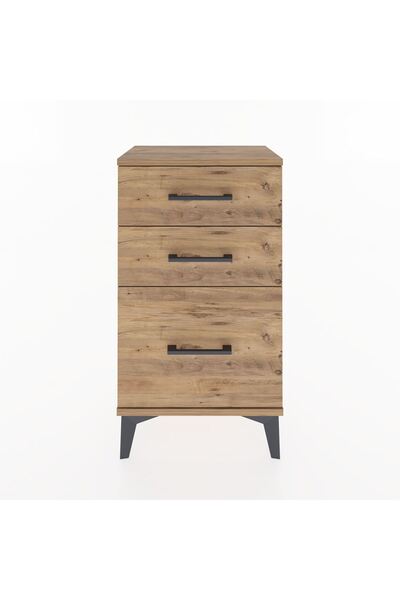 HUK Arden Komidin 3 Çekmeceli Çam 44x30x80cm