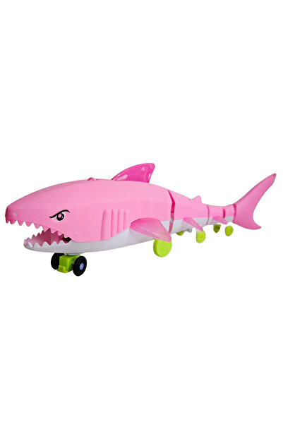 YıldızDükkan Oyuncak Balık Pilli Sesli Işıklı 35 cm Köpek Balığı Baby Shark Ç...