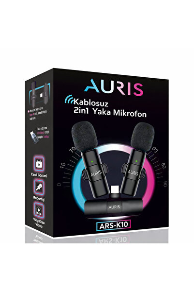 Auris Kablosuz Çift Yaka Mikrofonu | K10