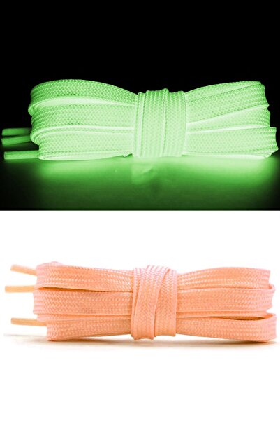 hapshoe Fluorescent Neon Orange 1 cm Thick 1 Pair Flat Sneaker Laces