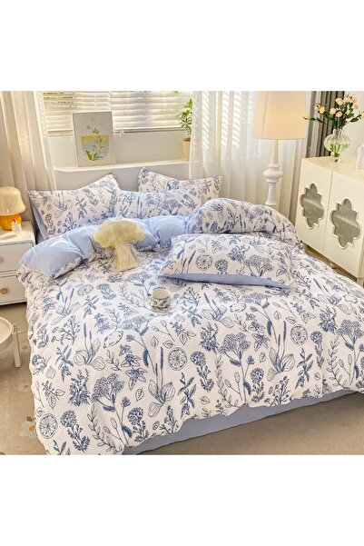 lumixauto Crepon Bed Linen for 1 Person, 4 Pieces