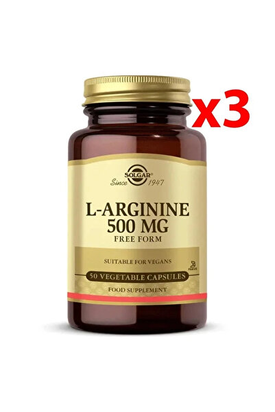 Solgar L-Arginine 500 Mg 50 Capsules 3 Pieces