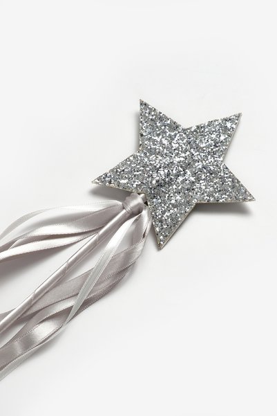 Le Mabelle Silver Star Figured Tasseled Party Wand