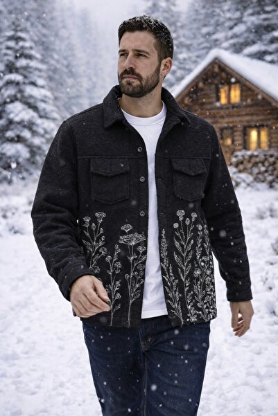 tiggirmoda Embroidered Wool Cashmere Jacket Comfortable Fit