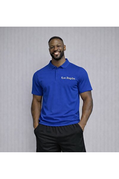 NOFLEN Men's Los Angeles Printed Polo Neck T-Shirt