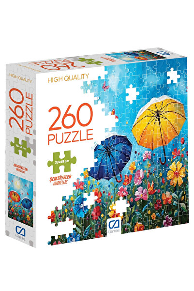 CA Games Umbrellas in the Garden 260 Pieces 33X48Cm Hobby Puzzle Jigsaw Puzzle Series for Children and Adults