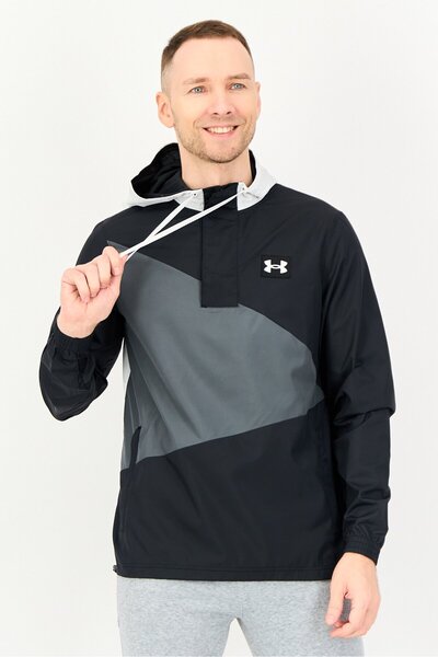 Under Armour Men Loose Fit Long Sleeve Outdoor Hooded Jacket, Multicolor