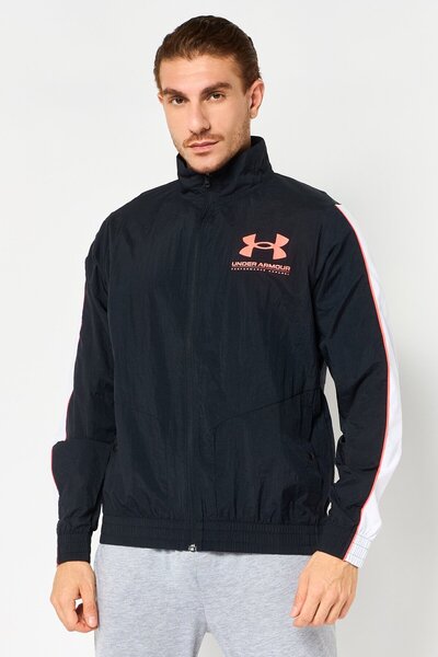 Under Armour Men Loose Fit Training Track Jacket, Black