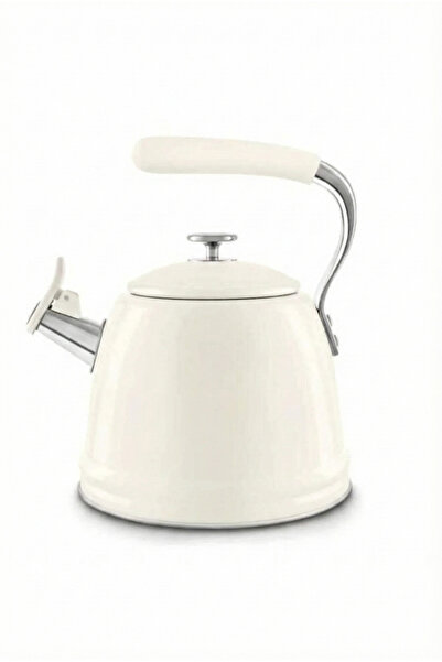 LUNA HOME LUNAHOME Whistling Kettle – Stainless Steel Tea Kettle, 2.3L, Cream