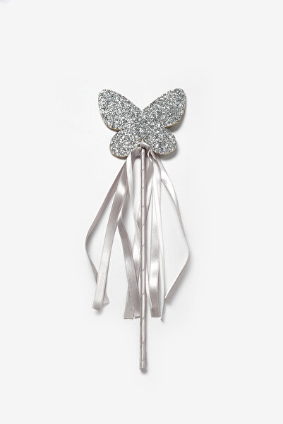 Le Mabelle Sceptre de petrecere cu ciucuri cu figură de fluture argintiu