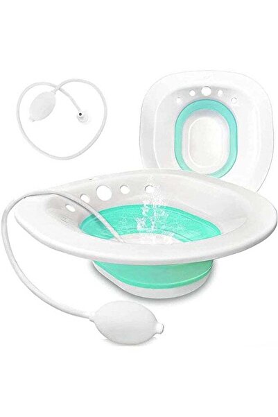 Arabest حوض استحمام مع شطاف، قابل للطي كمقعد مرحاض للبواسير، بعد الولادة