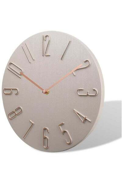 Arabest 12 Inch Aesthetic Art Deco Wall Clock for Living Room Decor,Easy to Read (Light)