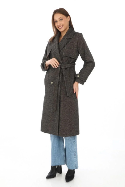 BLACK MODBLACK Women's Fishback Cashmere Long Cardigan - Brown
