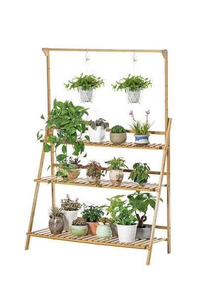 Arabest 3-Layer Plant Shelves 96*40*100cm,for Outdoor Indoor Yard Garden Flower Pot Shelf
