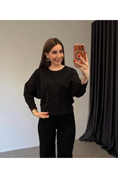 Asbap Butikk Kadın Siyah Bluz