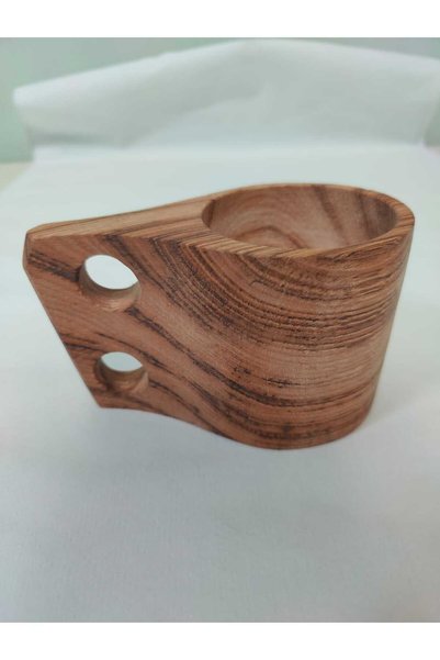 Altın express 100% Natural Walnut Wood Handmade Kuksa Cup - Camping and Outdoor Wooden Mug