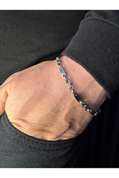 vogutima jewelery&silver by timuçin mavili سوار رجالي من الفولاذ - سوار رجالي...