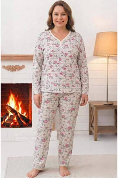 Niket Life Γυναικείο σετ πιτζάμες με μακρυμάνικο μακρυμάνικο χτενισμένο βαμβα...