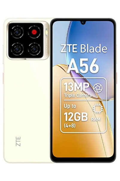 ZTE Telefon Blade A56, 4G, Ecran 6,75” 90Hz, 64GB, 4GB RAM, Auriu