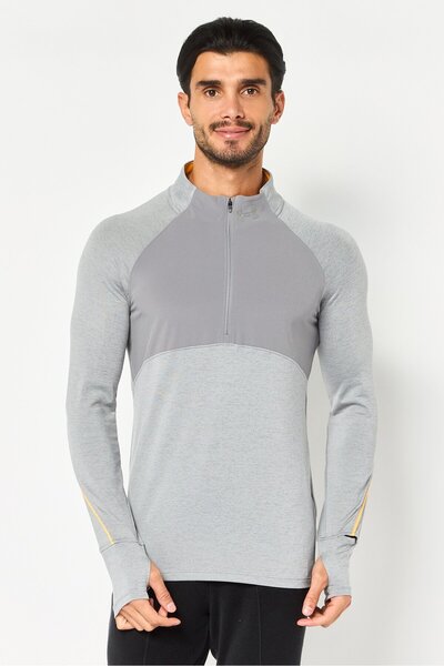 Under Armour Men Fitted Fit Long Sleeve Training Jacket, Grey