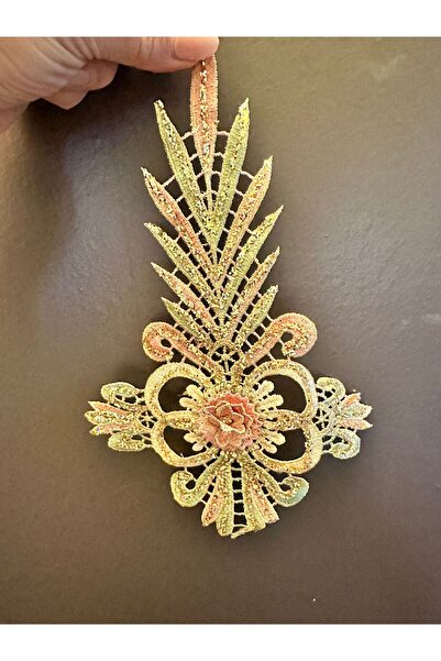 Gönülden Tasarım 29X14 cm Embossed Sequin Embroidery Processing Embroidery Applique