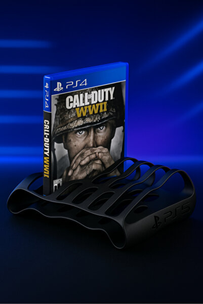 Goplast Premium PS5 Logolu CD Oyun Rafı, 6 Gözlü İkonik Tasarımlı Stand, Oyun...