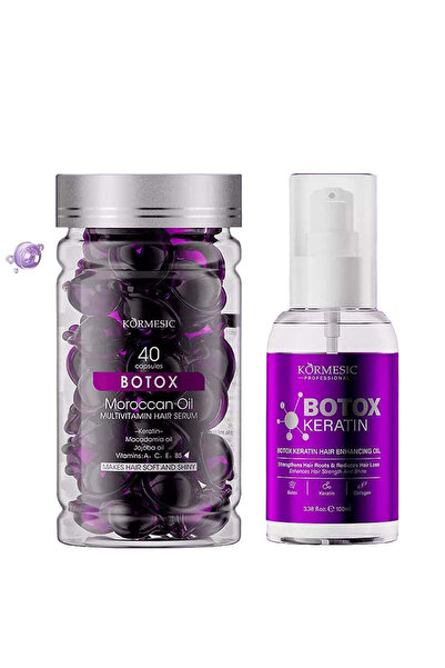 Kormesic مجموعة من كبسولات البوتوكس والكيراتين وزيت الأرغان المغربي
