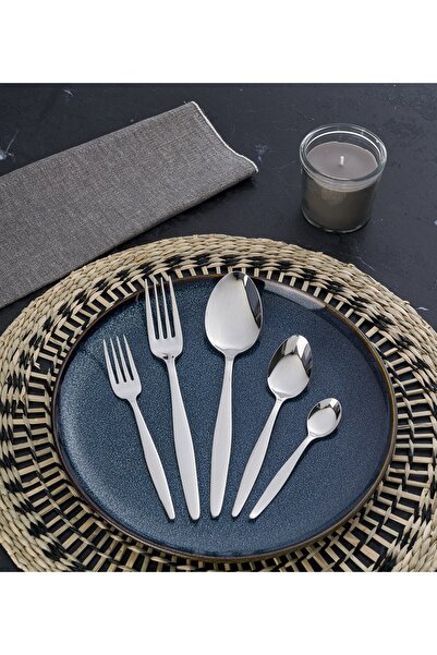 ALBETTO Camellia Plain 30 Pieces 6 Person Cutlery Set