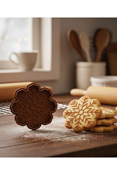 CT STONES قالب كوكيز على شكل ندفة الثلج، قطاعة عجين مزدوجة القطع، لعجينة السك...