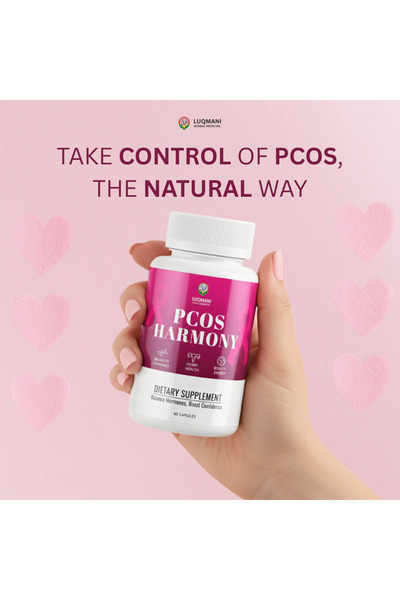 Luqmani herbs PCOS Harmony - Herbal PCOS Tablets for Hormonal Balance & Wellness - 60 Capsules Great Results