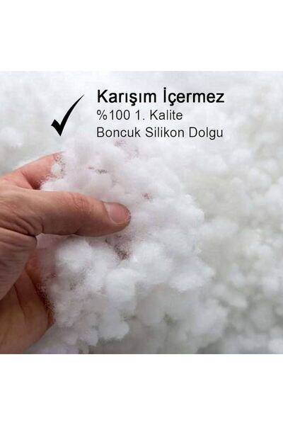 Mossyna Boncuk Silikon Beyaz Kaliteli Saf Boncuk Elyaf Yastık Dolgusu Kiloluk