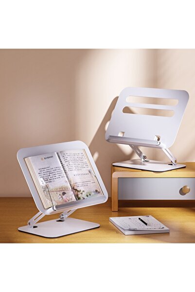 Coverzone حامل كتب احترافي، حامل شفاف قابل للتعديل وقابل للطي مع قاعدة خشبية |   آر18