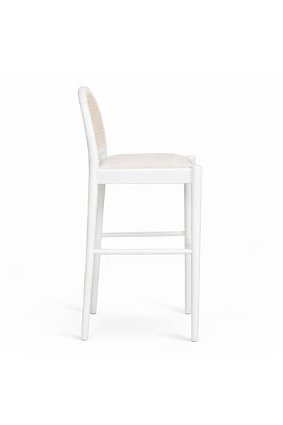 METSAN AKSESUAR Napalyon Hazeranlı Ahşap Bar Sandalyesi