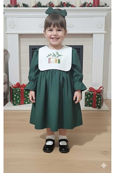 YAYA Tokalı yeşil yılbaşı elbisesi