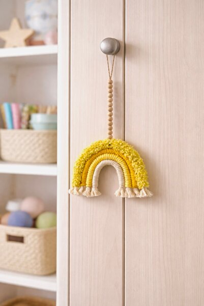 MACROMEKİDS Beaded Macrame Rainbow Door and Wall Ornament |   Accessory Gift |   Baby Room & Wall Decor
