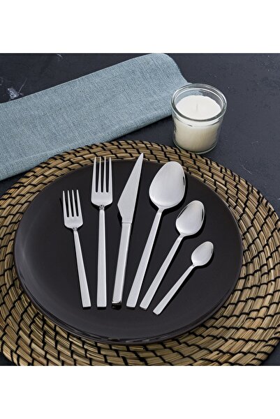 ALBETTO Jasmine Plain 36 Pieces 6 Person Fork Spoon Knife Set