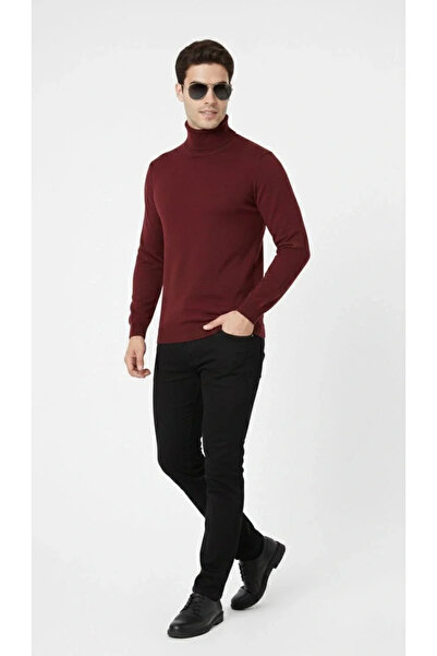 BLACK MODBLACK Full-Necked Fisherman Collar Knitwear Sweater, Soft Textured C...