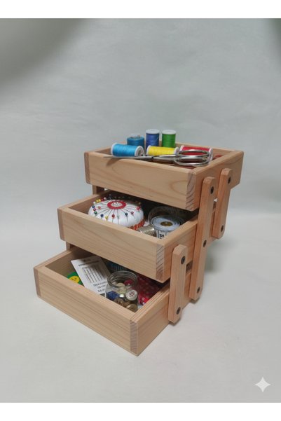 Altın express Natural Solid Wood Accordion Jewelry and Accessories Organizer