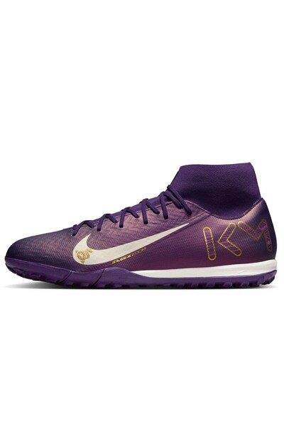 Nike Mercurial Superfly 10 Mbappe Mens Football Shoes High-Top Men's Turf Field Shoes Purple