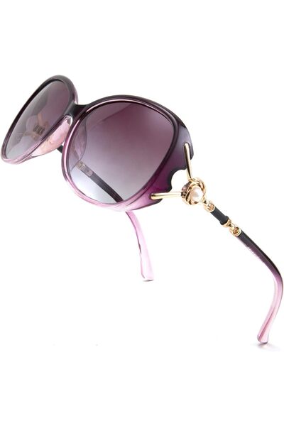 FEISEDY Ladies Classic Polarized Sunglasses Oversized Vintage Shades for Women Small Face