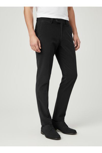 DELPETTO Men's L Stretch Fabric Velvet Pantalon with Fleece Inside